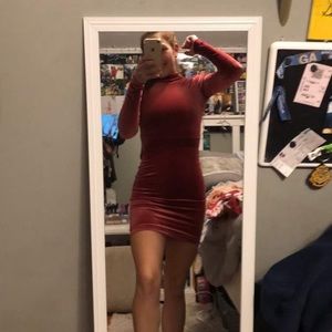 red velvet cocktail dress